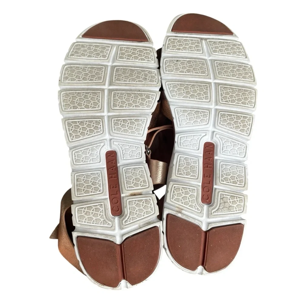 COLE HAAN ZEROGRAND PLATFORM CRISSCROSS SANDALS 9.5